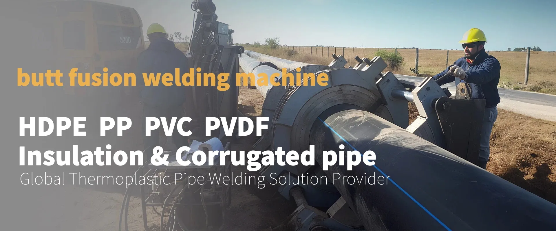 Butt Fusion Welding Machine for HDPE, PP, PVC, PVDF Insulation & Corrugated Pipe